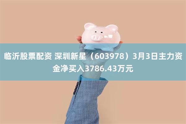 临沂股票配资 深圳新星（603978）3月3日主力资金净买入3786.43万元
