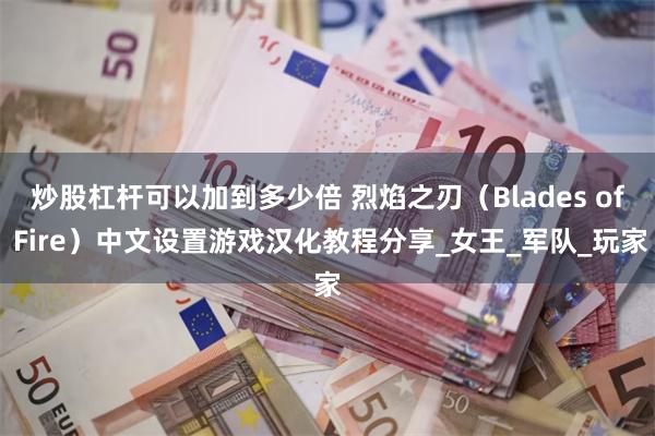 炒股杠杆可以加到多少倍 烈焰之刃（Blades of Fire）中文设置游戏汉化教程分享_女王_军队_玩家